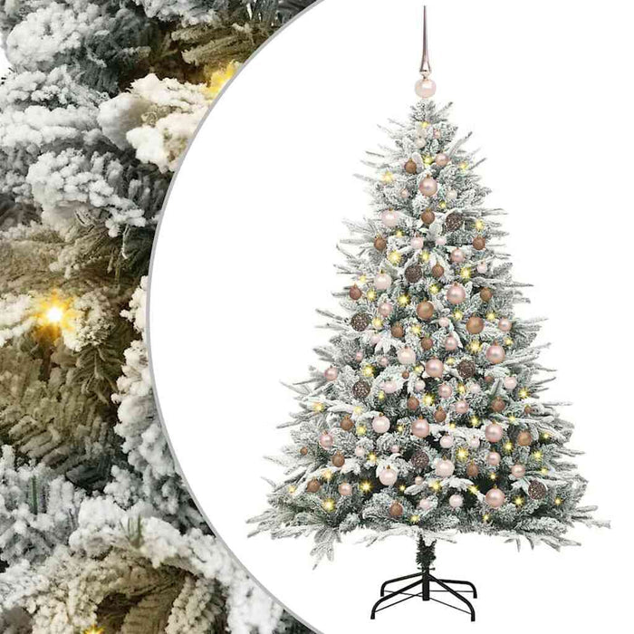 Artificial Pre-lit Christmas Tree with Ball Set Green 180 cm