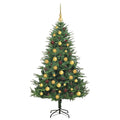 Artificial Pre-lit Christmas Tree with Ball Set Green 180 cm