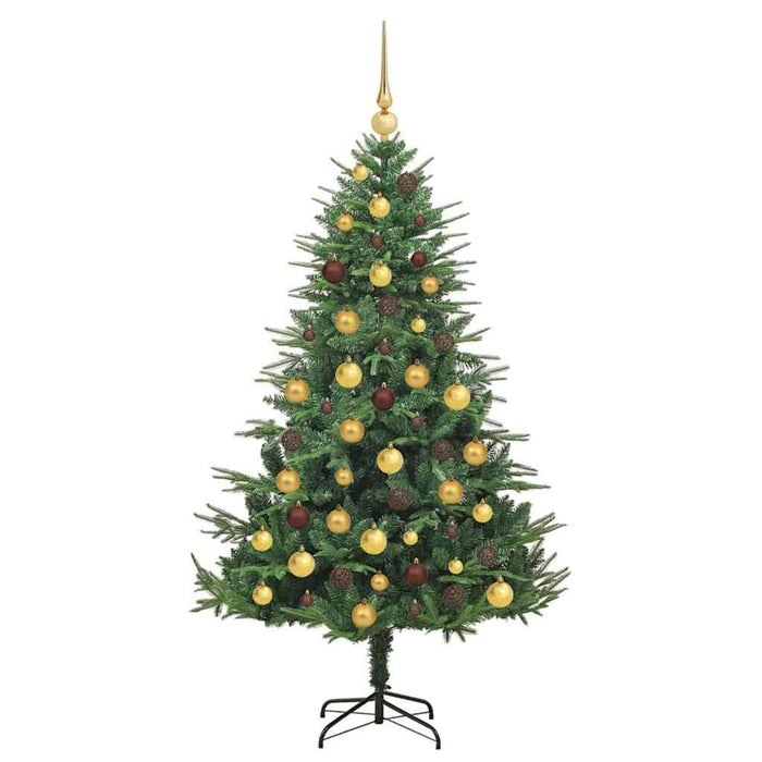 Artificial Pre-lit Christmas Tree with Ball Set Green 180 cm