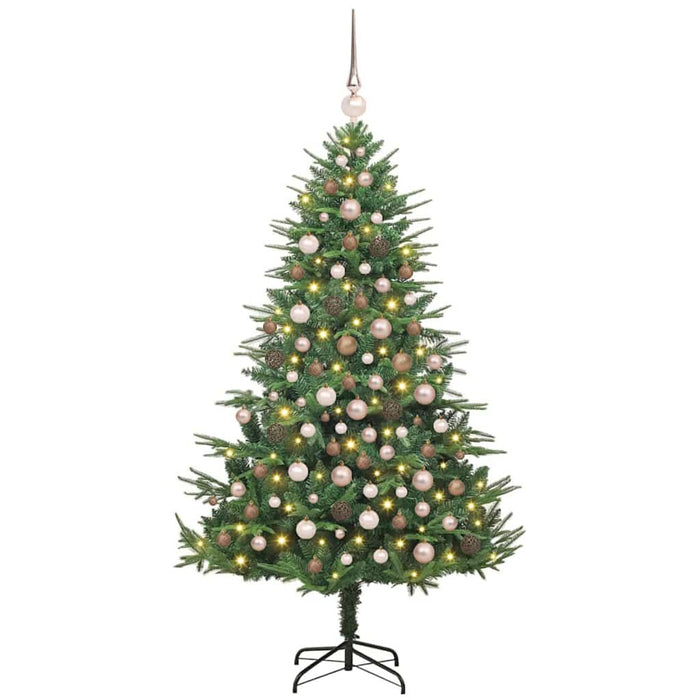Artificial Pre-lit Christmas Tree with Ball Set Green 180 cm