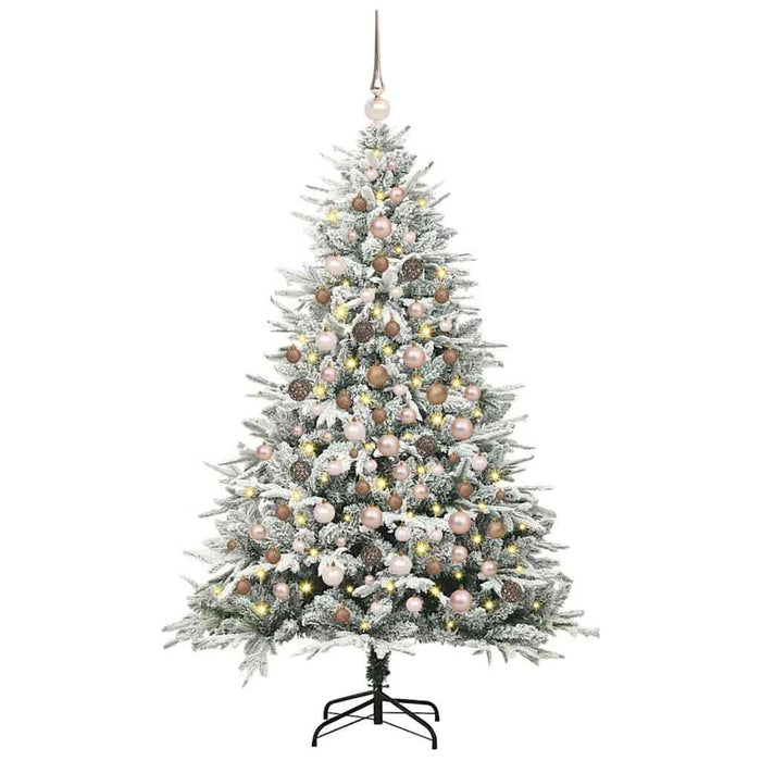 Artificial Pre-lit Christmas Tree with Ball Set Green 180 cm