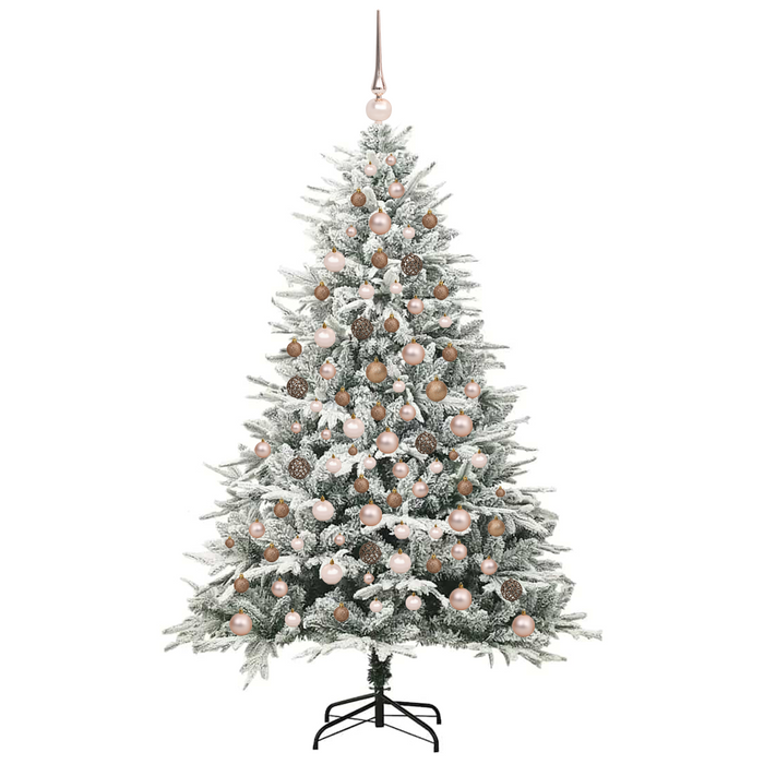 Artificial Pre-lit Christmas Tree with Ball Set Green 180 cm