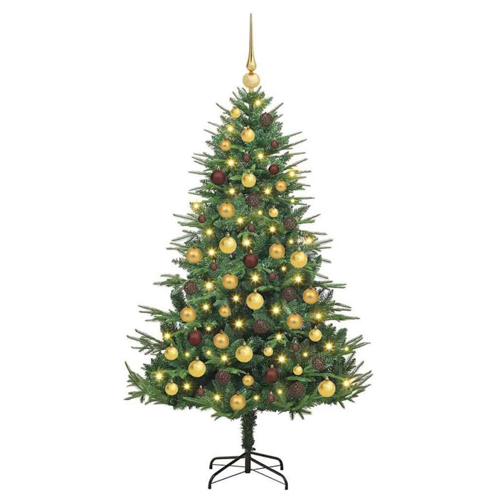 Artificial Pre-lit Christmas Tree with Ball Set Green 180 cm