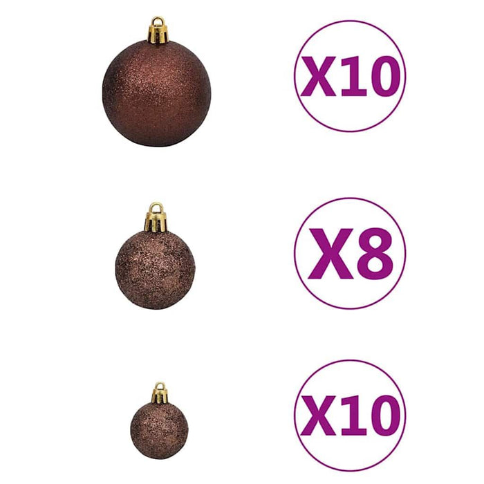 Artificial Pre-lit Christmas Tree with Ball Set Green 180 cm