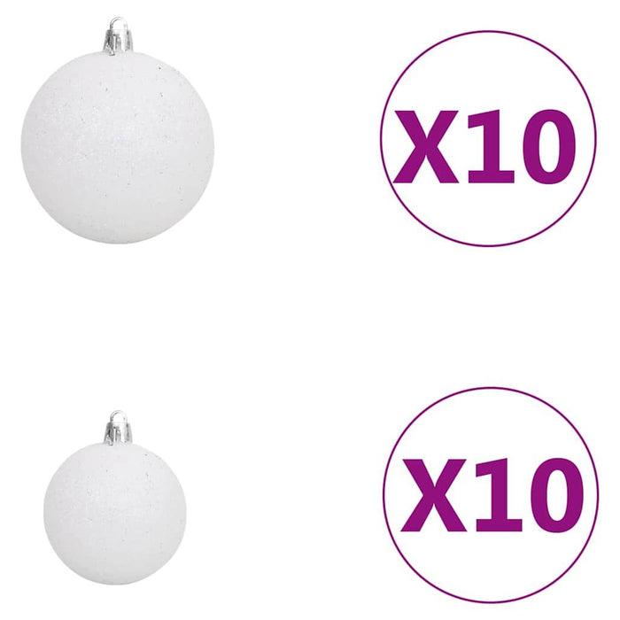 Artificial Pre-lit Christmas Tree with Ball Set Green 180 cm
