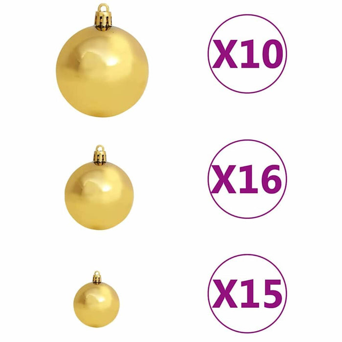 Artificial Pre-lit Christmas Tree with Ball Set Green 180 cm