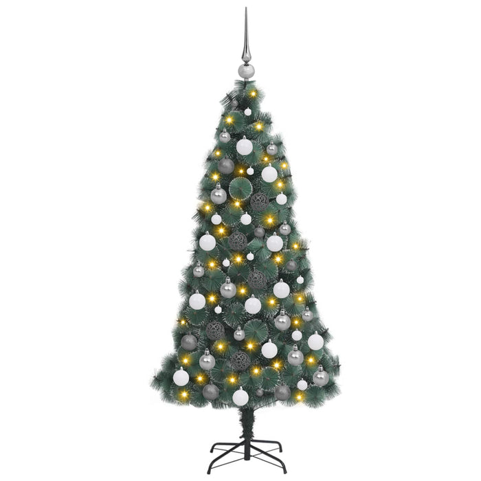 Artificial Pre-lit Christmas Tree with Ball Set Green 240 cm