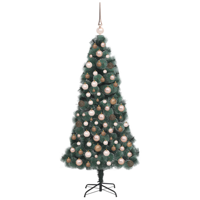 Artificial Pre-lit Christmas Tree with Ball Set Green 240 cm
