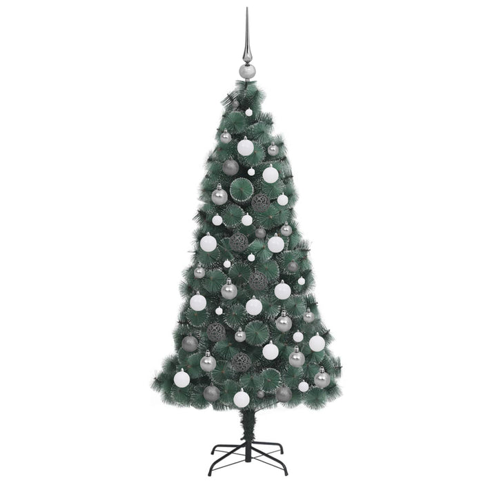 Artificial Pre-lit Christmas Tree with Ball Set Green 240 cm