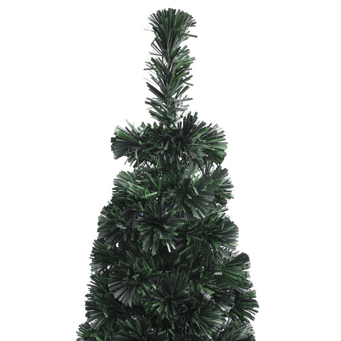 Artificial Slim Christmas Tree with Stand with 5 Colour Fibre Optic 150cm