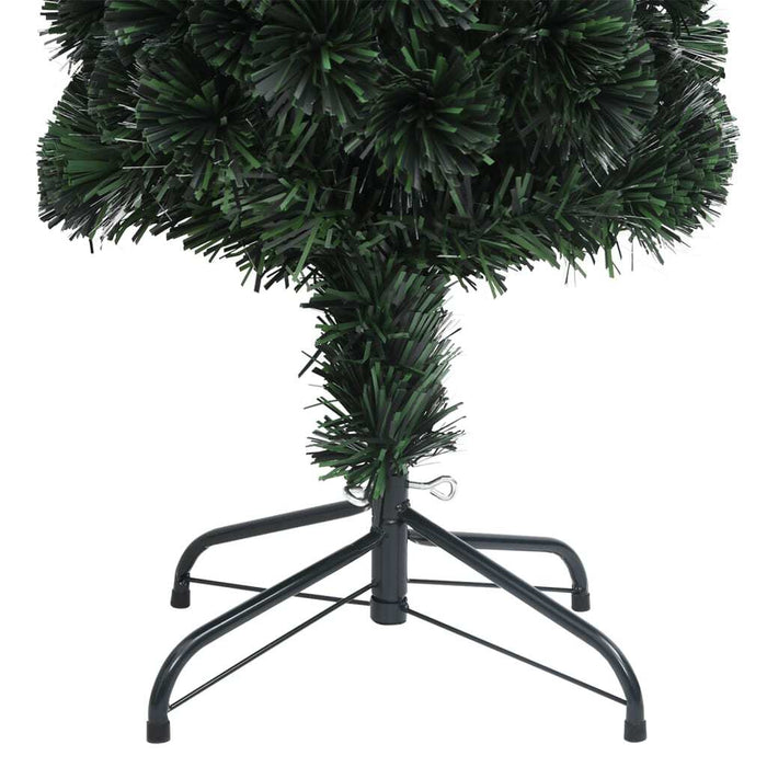 Artificial Slim Christmas Tree with Stand with 5 Colour Fibre Optic 150cm