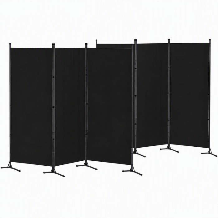 Artiss 3 Panel Room Divider Set of 2 Folding Privacy Screen Fabric Black