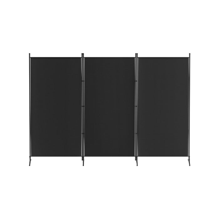 Artiss 3 Panel Room Divider Set of 2 Folding Privacy Screen Fabric Black