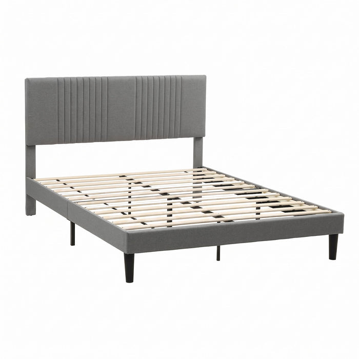 Artiss Double Bed Frame with Adjustable Headboard with 300kg Capacity Grey
