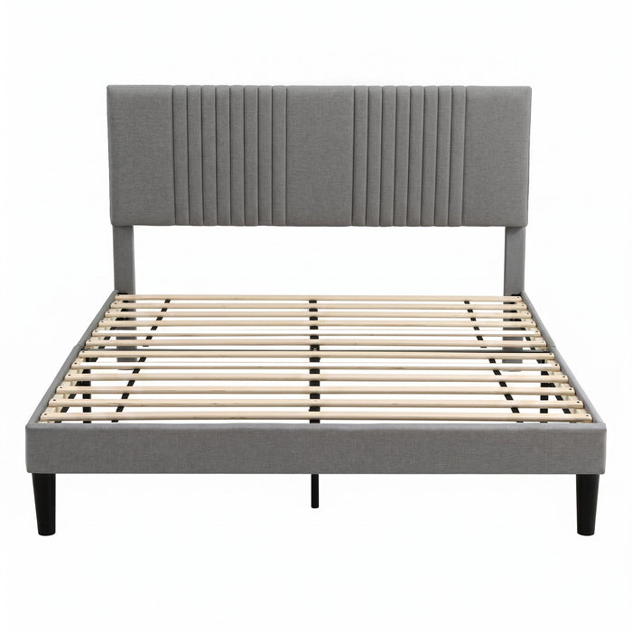 Artiss Double Bed Frame with Adjustable Headboard with 300kg Capacity Grey