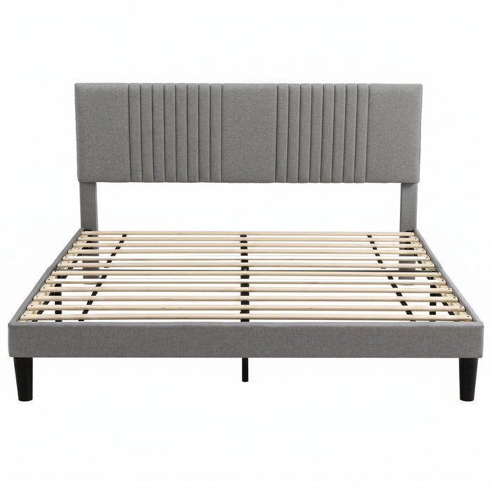 Artiss King Bed Frame with Adjustable Headboard with 300kg Capacity Grey