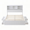Artiss King Single Bed Frame with Storage, 4 Drawers, USB and Night Light White