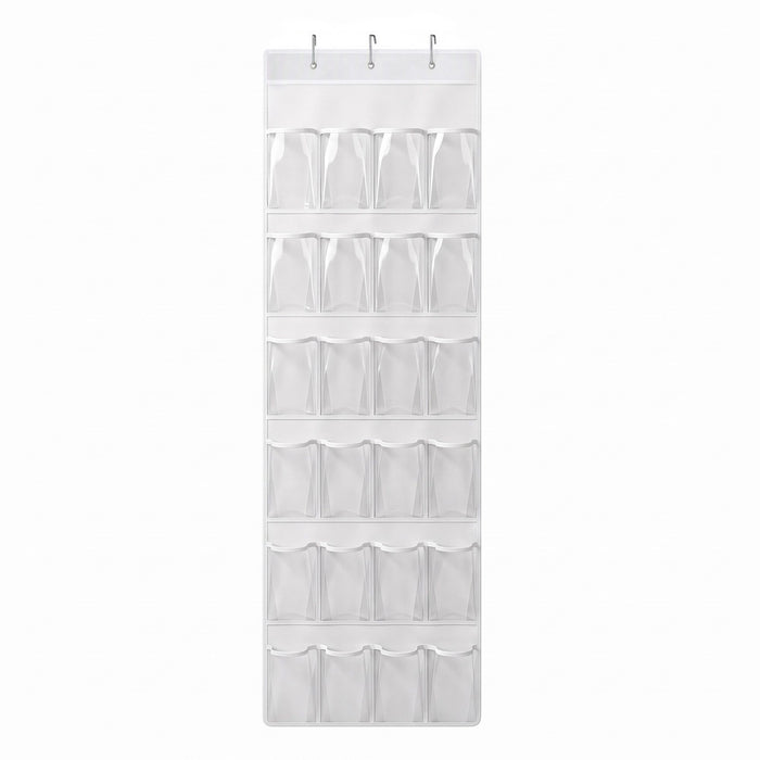 Artiss Over Door Shoe Organiser Storage 6-Tier Pantry Hanger 24 Pockets White