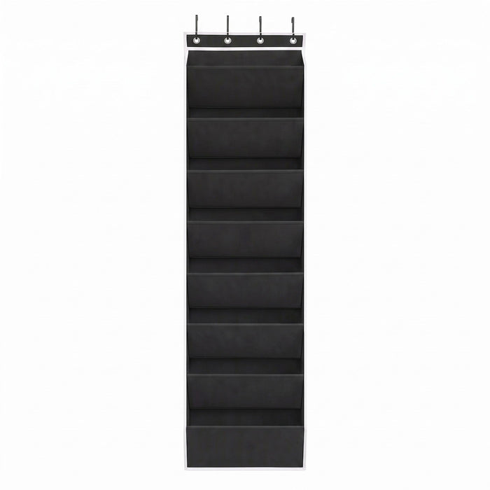 Artiss Over Door Shoe Organiser Storage 8-Tier Hanger Rack Fabric Black