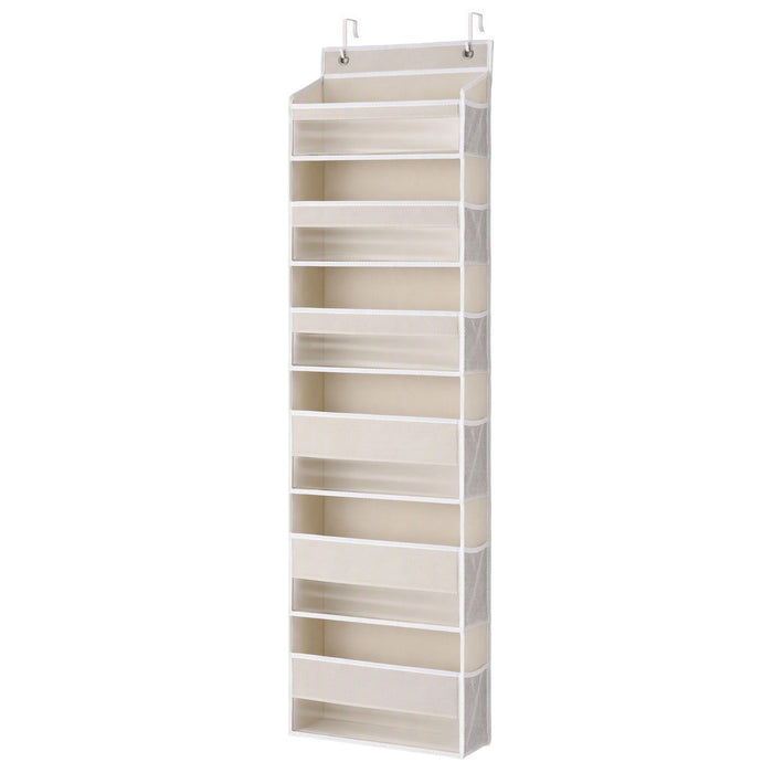 Artiss Over Door Storage Hanger 6-Tier 12 Pockets Fabric Organiser Beige