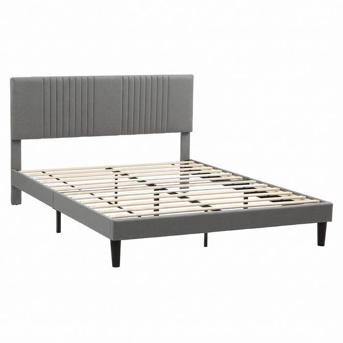 Artiss Queen Bed Frame with Adjustable Headboard with 300kg Capacity Grey