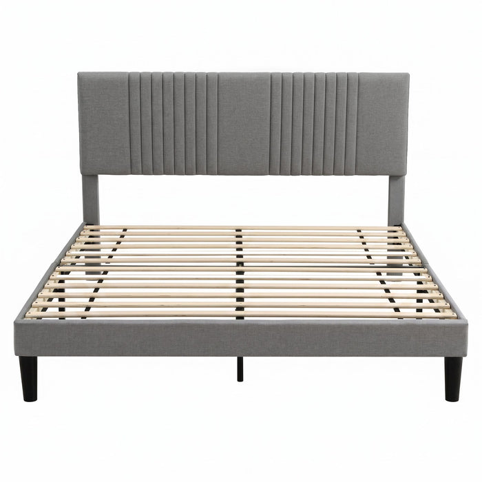Artiss Queen Bed Frame with Adjustable Headboard with 300kg Capacity Grey