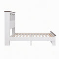 Artiss Single Bed Frame with Storage Bookcase Headboard and Footboard White