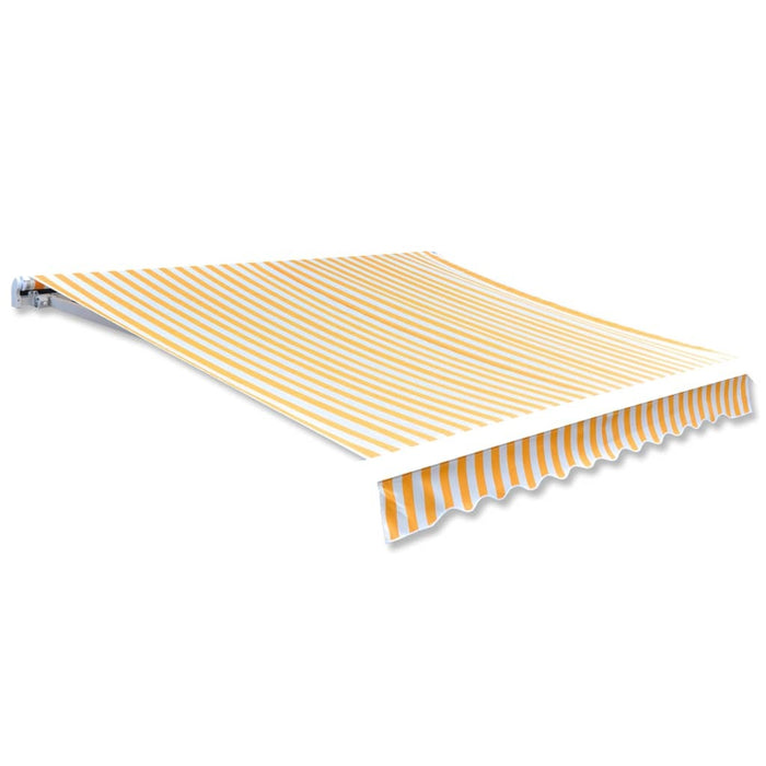 Awning Top Sunshade Canvas Sunflower Yellow & White 3 x 2.5 m
