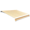 Awning Top Sunshade Canvas Sunflower Yellow & White 3 x 2.5 m