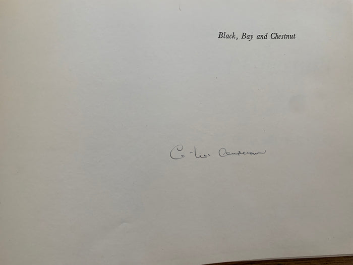 Black, Bay and Chestnut - Profiles of Twenty Favourite Horses (signed)
