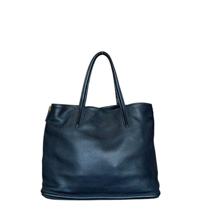 Alexander McQueen Black Leather Skull Padlock Tote Bag