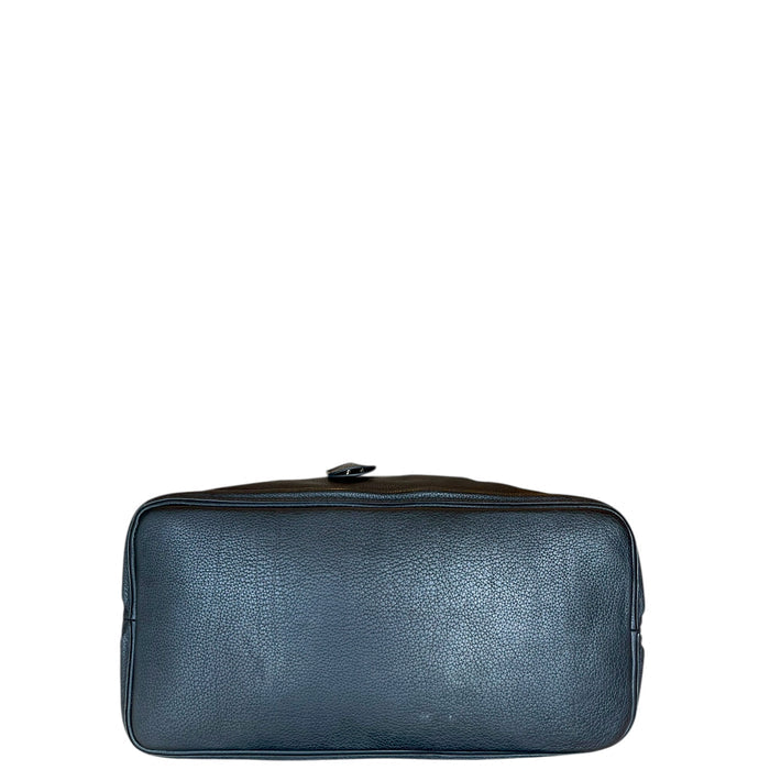 Alexander McQueen Black Leather Skull Padlock Tote Bag
