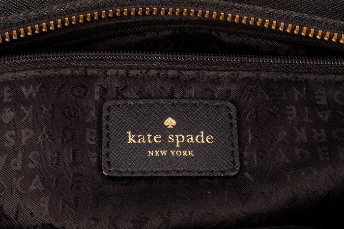 Black Leather Zip Tote