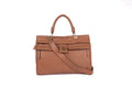 Brown Leather Top Handle Satchel Bag