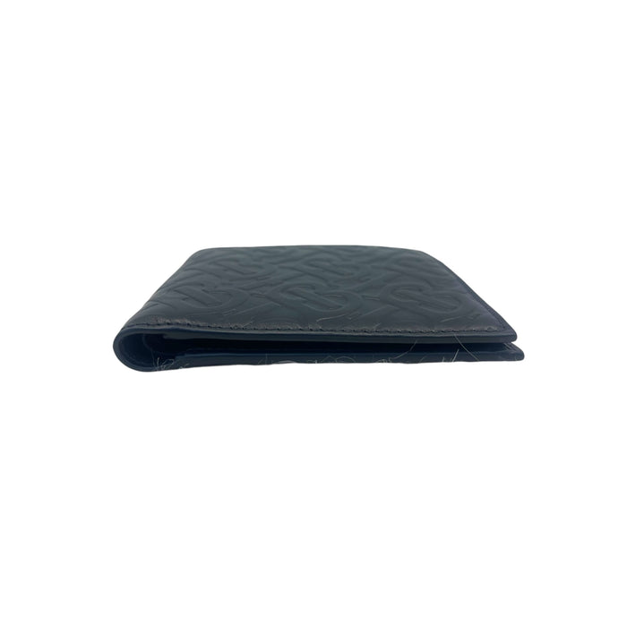 Burberry Black TB Embossed Leather Bifold Wallet