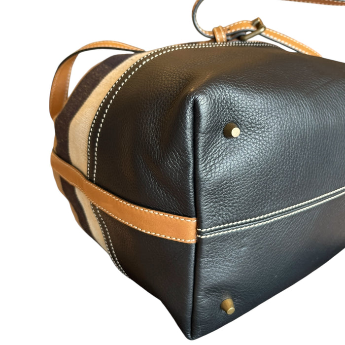 Burberry Heston Bucket Bag Signature House Check Canvas