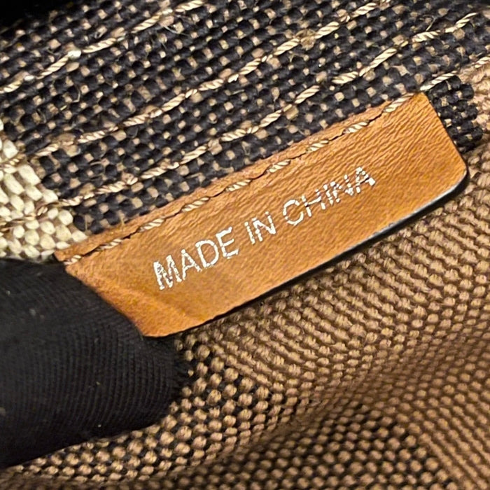 Burberry Heston Bucket Bag Signature House Check Canvas