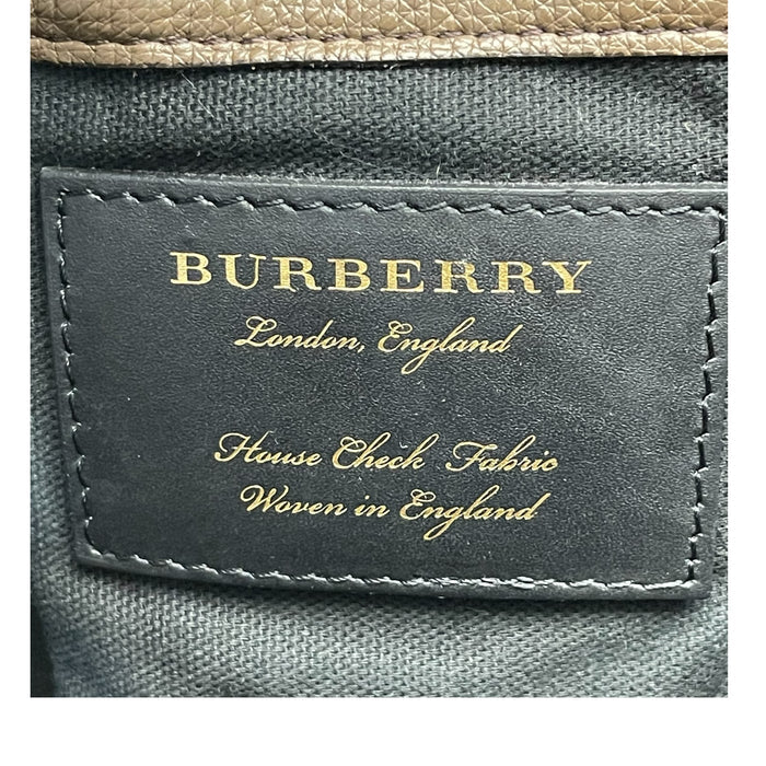 Burberry Mason House Check Canvas And Leather Diaper Tote Bag