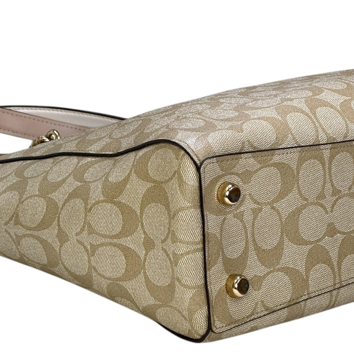 Coach Cammie Chain Tote Beige Signature Canvas