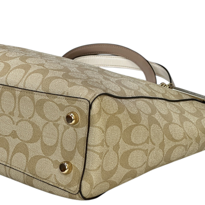 Coach Cammie Chain Tote Beige Signature Canvas