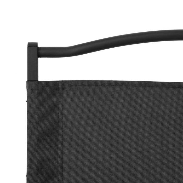 Camping Chairs 2pcs Oxford Fabric Steel Frame Foldable Outdoor 54x55x78cm Black