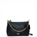 Coach Carrie Crossbody Bag Black Pebbled Leather