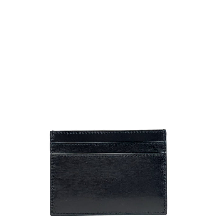 Saint Laurent Cassandre Card Case Black Smooth Leather