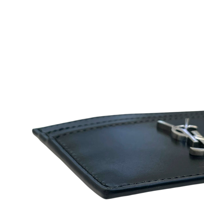 Saint Laurent Cassandre Card Case Black Smooth Leather