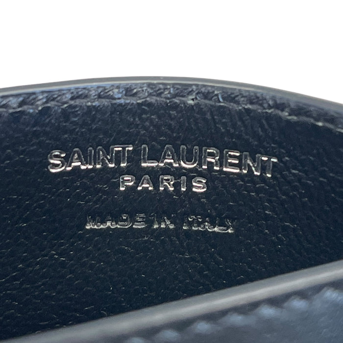 Saint Laurent Cassandre Card Case Black Smooth Leather