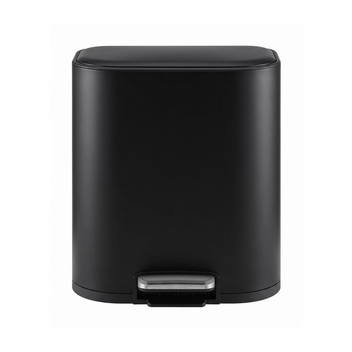 Cefito 20L Trash Bin Steel Pedal Bins Soft Close Kitchen Rubbish Waste Can Black
