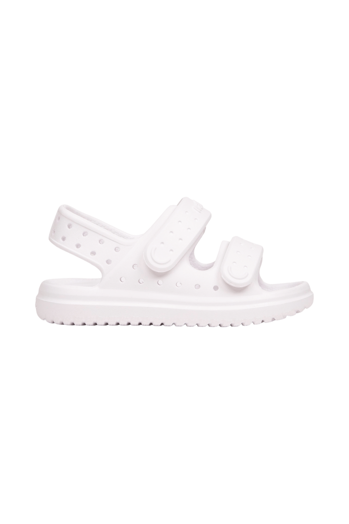 Side view of a Native Shoes Kids Chase Kids Footwear in Shell White / Shell White