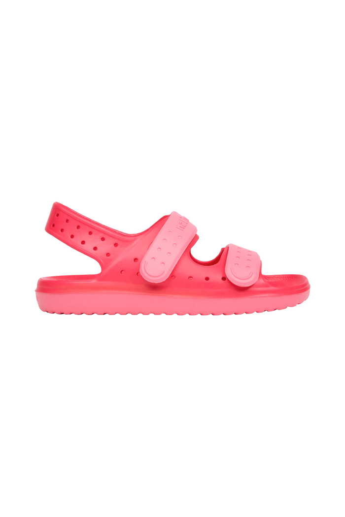 Side view of a Native Shoes Kids Chase Kids Footwear in Popsicle Pink / Flamingo Pink