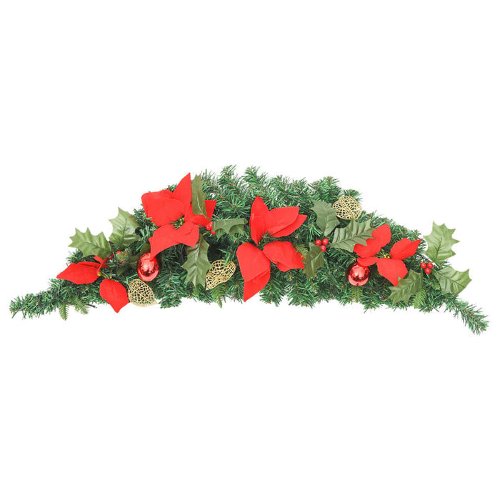 Christmas Arch with LED Lights Green 90 cm PVC