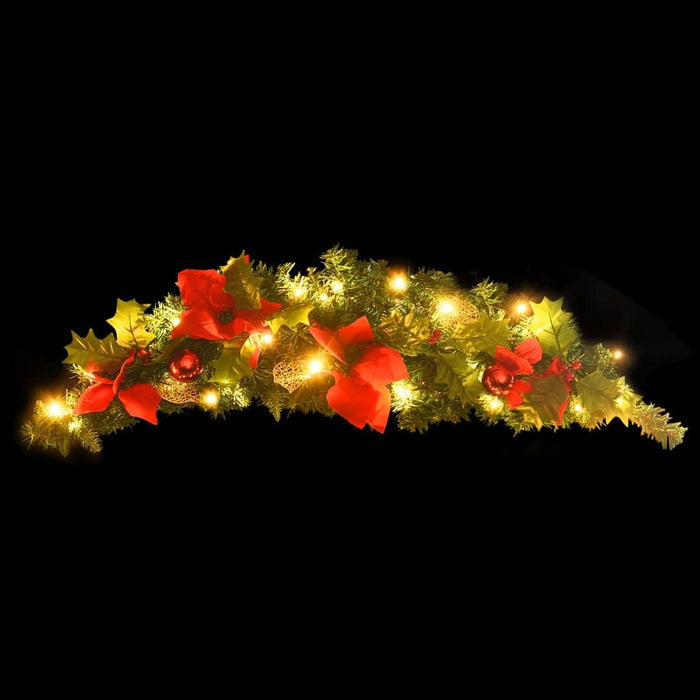 Christmas Arch with LED Lights Green 90 cm PVC